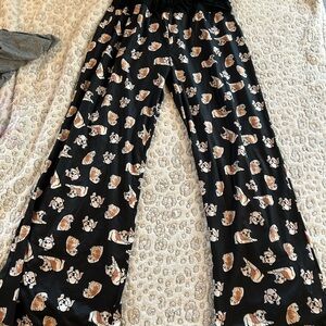 NWT Wide Leg Pants with Playful Bulldog Print Womens Size XXL